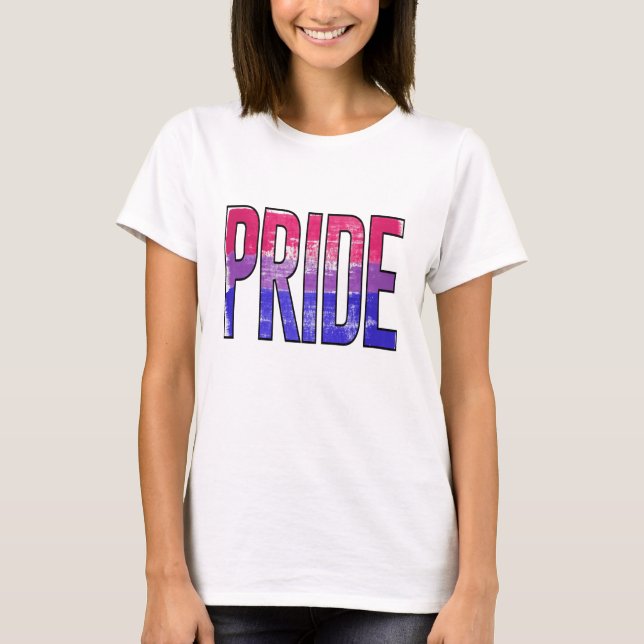 Camiseta Palavra Orgulho Bissexual (Frente)