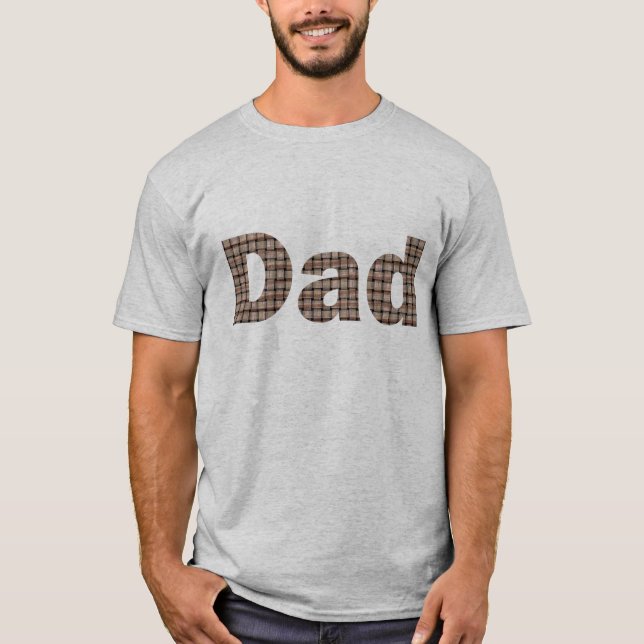 Camiseta Palavra pai em Camisa-T de Padrão de Onda Rústica (Frente)