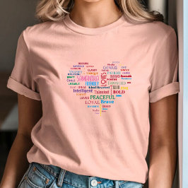 Camiseta Palavra Personalizada Cardíaco Arte adicione suas 