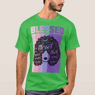 Camiseta Palavras Abençoadas na Religião Cristã Afro