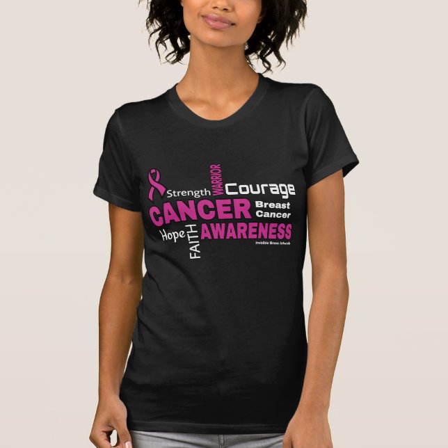 Camiseta Palavras...Câncer de Mama (Frente)