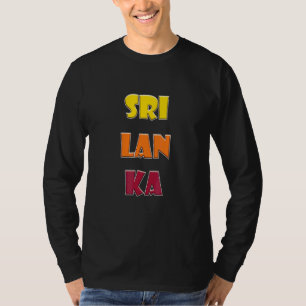 Camiseta Palavras Coloridas do Sri Lanka