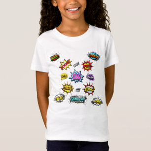 Camiseta Palavras cómicas retros da ação