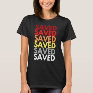 Camiseta Palavras Cristãs Inspiracionais Salvas Coloridas