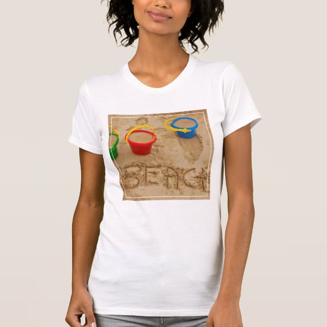 Camiseta Palavras da areia da praia (Frente)