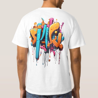 Camiseta Palavras de "arte tipográfica", arte de grafite