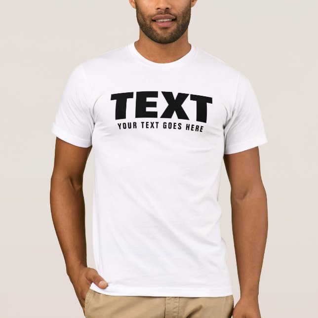 Camiseta Palavras de fonte grandes personalizadas Texto Mod (Frente)