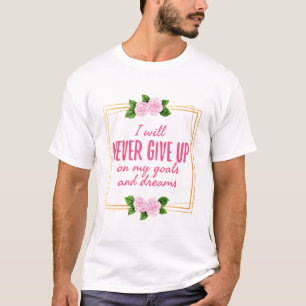 Camiseta Palavras de motivação gratificantes para a vida