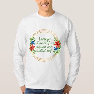 Camiseta Palavras de motivação gratosas para a vida