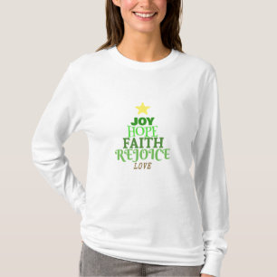 Camiseta Palavras de Natal Árvore de Natal