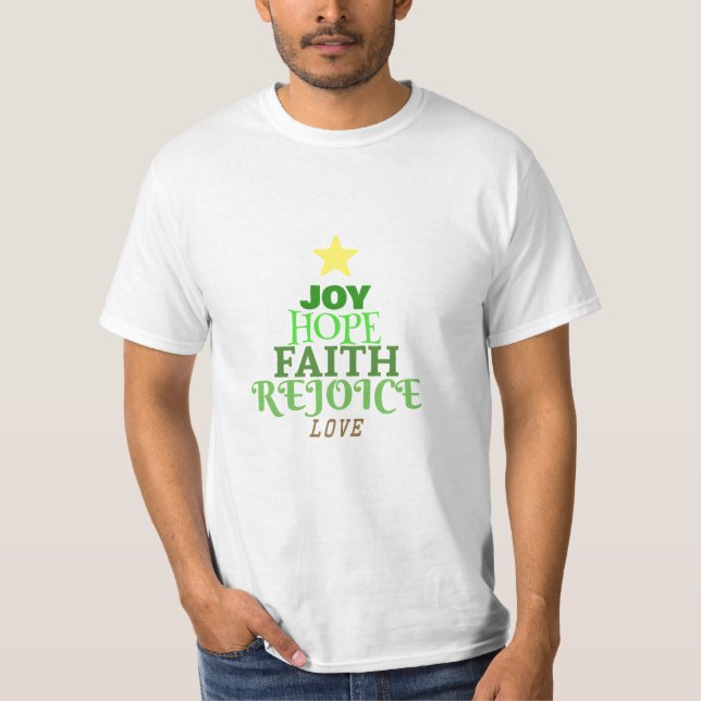 Camiseta Palavras de Natal T-Shirt (Frente)
