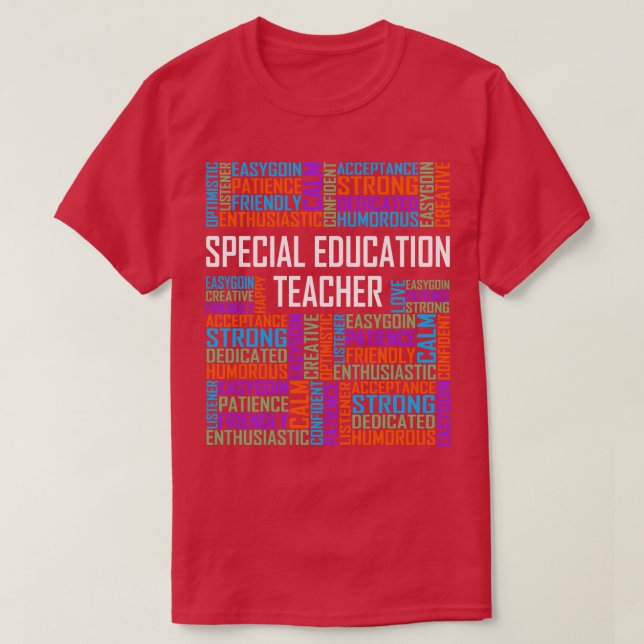 Camiseta Palavras de Professores Especiais (Frente do Design)