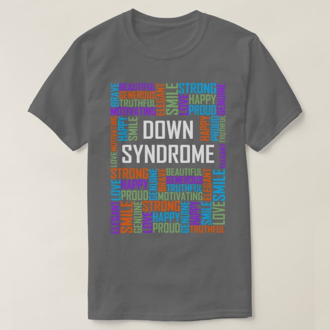 Camiseta Palavras de Síndrome de Down (Frente do Design)
