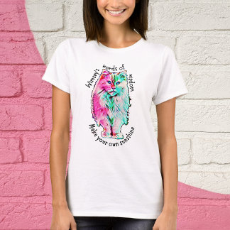 Camiseta Palavras de Sunshine Wimsey sobre Camiseta-T femin