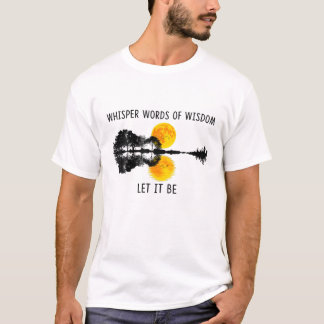 Camiseta Palavras De Suspiro De Sabedoria Deixem Ser Guitar