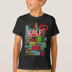 Camiseta Palavras Divertidas de Golfe