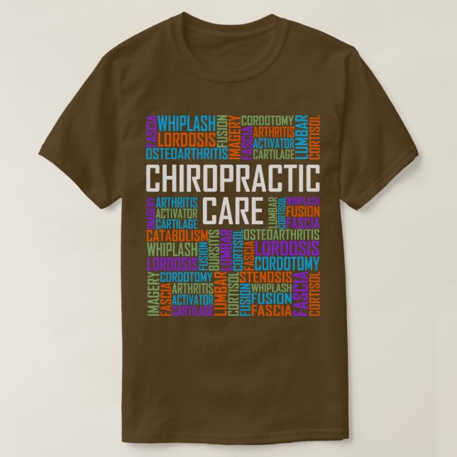 Camiseta Palavras e quiropráticas (Frente do Design)