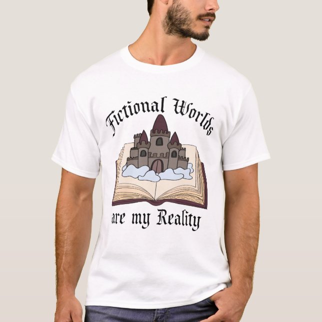 Camiseta Palavras Fictícias São Minha Citação Do Livro De R (Frente)