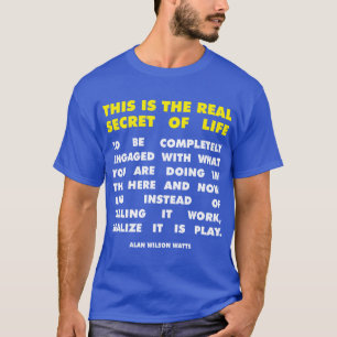 Camiseta Palavras inspiradores - segredo da vida - Alan