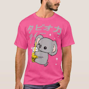 Camiseta Palavras Japonesas Boba Bubble Tea Lover Kawaii Ko