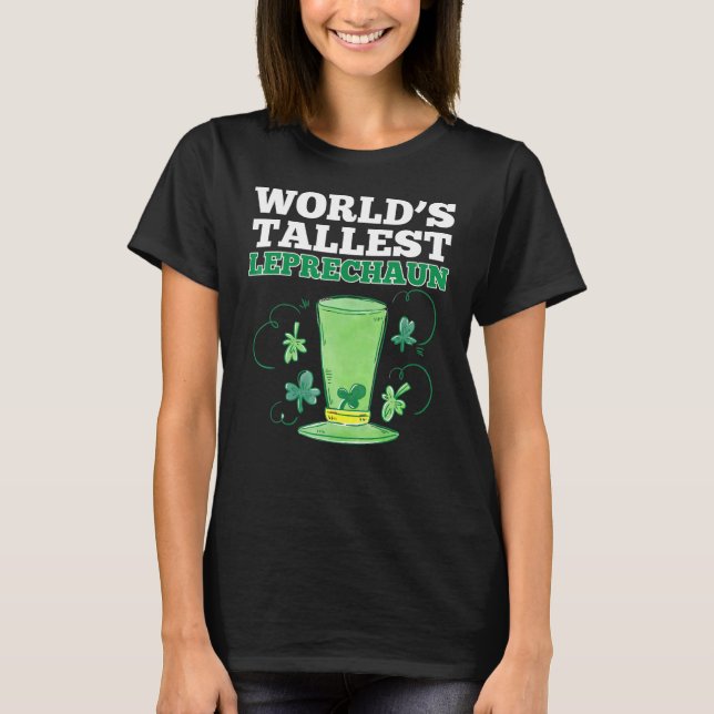 Camiseta Palavras Mais Altas Leprechaun Belo Design Gráfico (Frente)