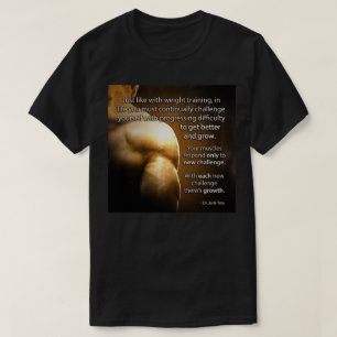 Camiseta Palavras Motivacionais do Workout - Desafio e Cres