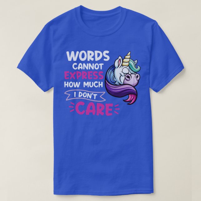 Camiseta Palavras Não Podem Exprimir Quanto Eu Faço No Unic (Frente do Design)