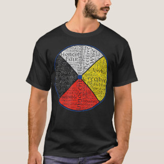 Camiseta Palavras Nativas Americanas Da Roda Medicina