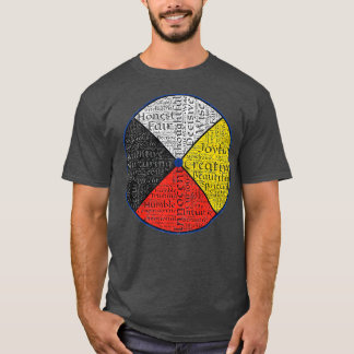 Camiseta Palavras Nativas Americanas Da Roda Medicina 1