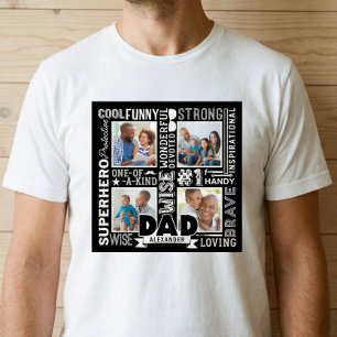 Camiseta Palavras Para A Colagem De Fotos Do Dia de os pais
