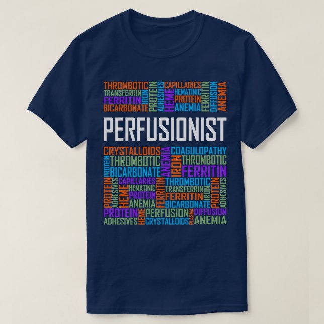 Camiseta Palavras Perfusionistas (Frente do Design)