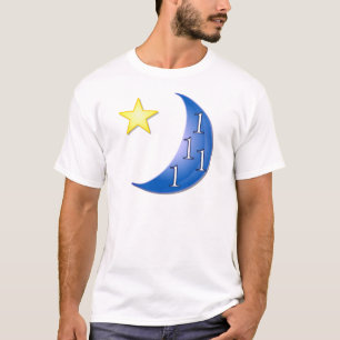 Camiseta Palavras Quebra-cabeça em lua azul