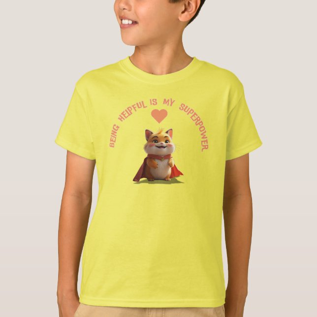 Camiseta Palavras "Ser Útil é o meu Superpoder" (Frente)