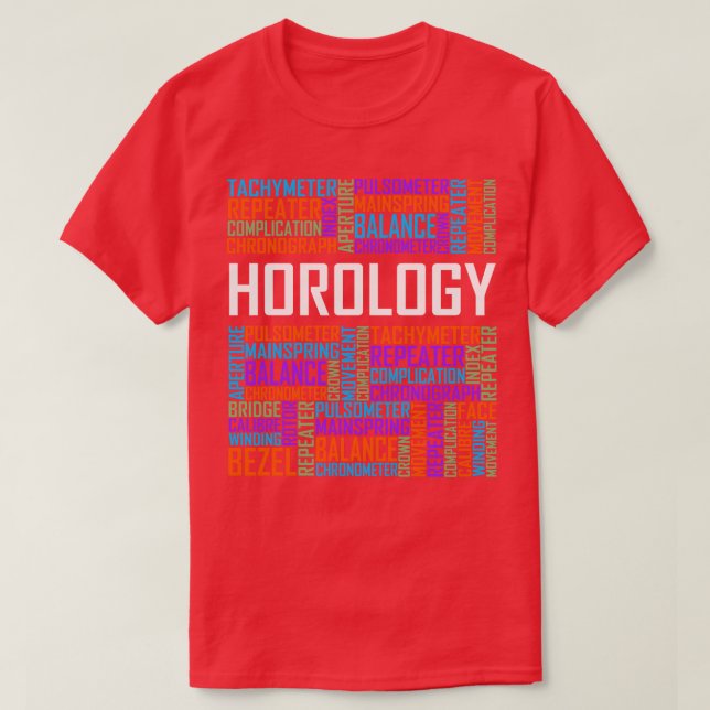 Camiseta Palavras sobre Horologia (Frente do Design)