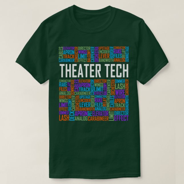 Camiseta Palavras técnicas de teatro (Frente do Design)