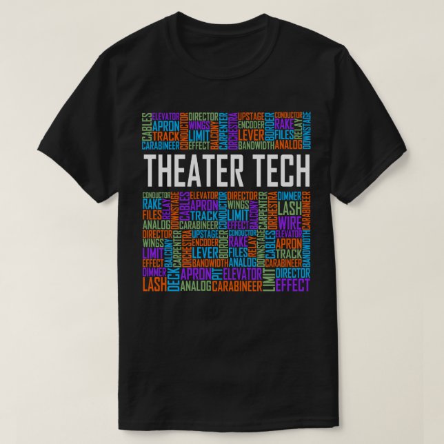 Camiseta Palavras técnicas de teatro (Frente do Design)
