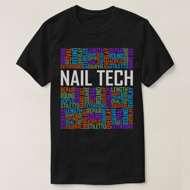 Camiseta Palavras técnicas do Nail (Frente do Design)