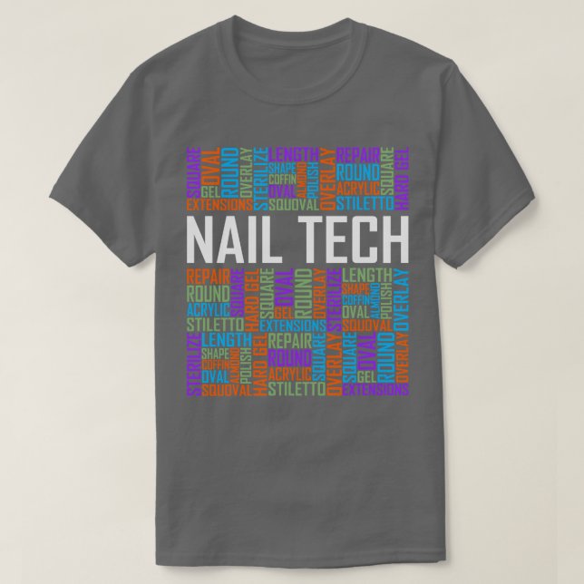 Camiseta Palavras técnicas do Nail (Frente do Design)