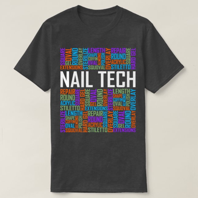 Camiseta Palavras técnicas do Nail (Frente do Design)
