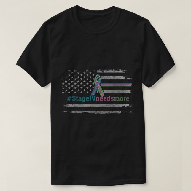 Camiseta PALCO 4 NE Cancer de mama metastático Sinalizador  (Frente do Design)