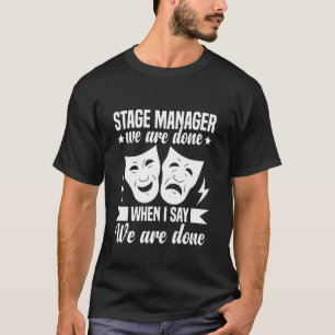 Camiseta Palco de Teatro Profissional de Tripulação de Back