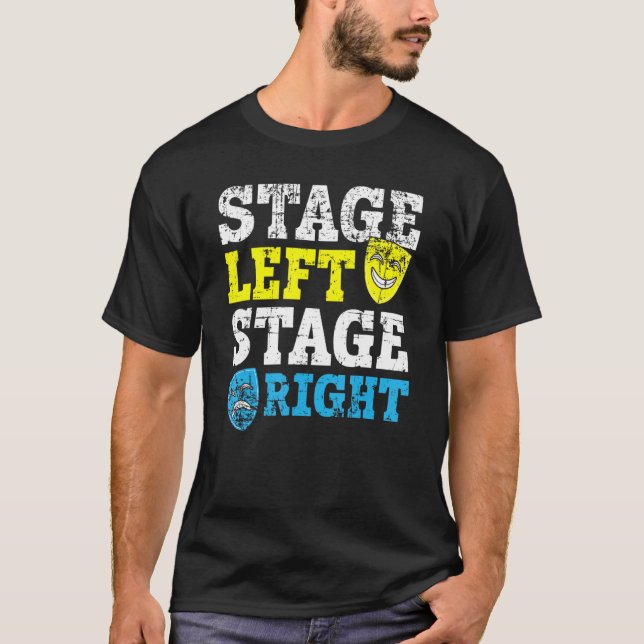 Camiseta Palco Esquerdo palco Ator do Teatro Direito Broadw (Frente)