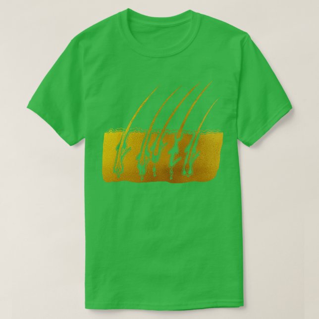 Camiseta Palcos de crescimento do cabelo 4 (Frente do Design)