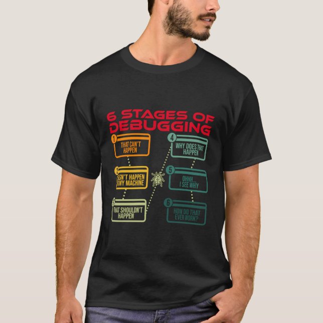 Camiseta Palcos De Depuração De Software Para Desenvolvedor (Frente)