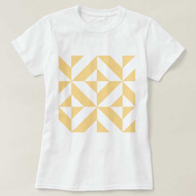 Camiseta Pale Melon Geométrico Deco Cube (Frente do Design)