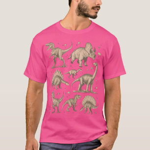 Camiseta Paleontologia Dinossauro Professor de Ciência Nerd