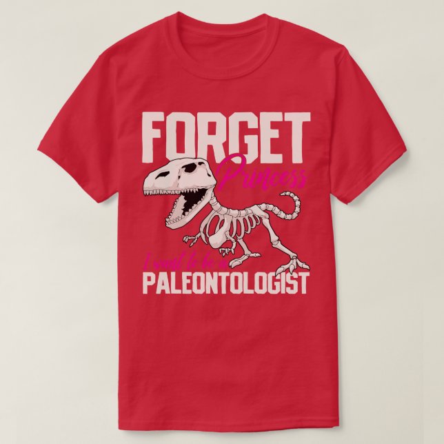 Camiseta Paleontólogo Dinossaur Skeleton (Frente do Design)