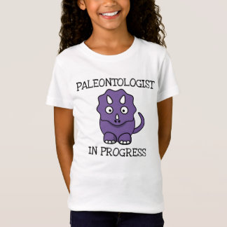 Camiseta Paleontólogo Em Curso Tricerátops Roxo Garota