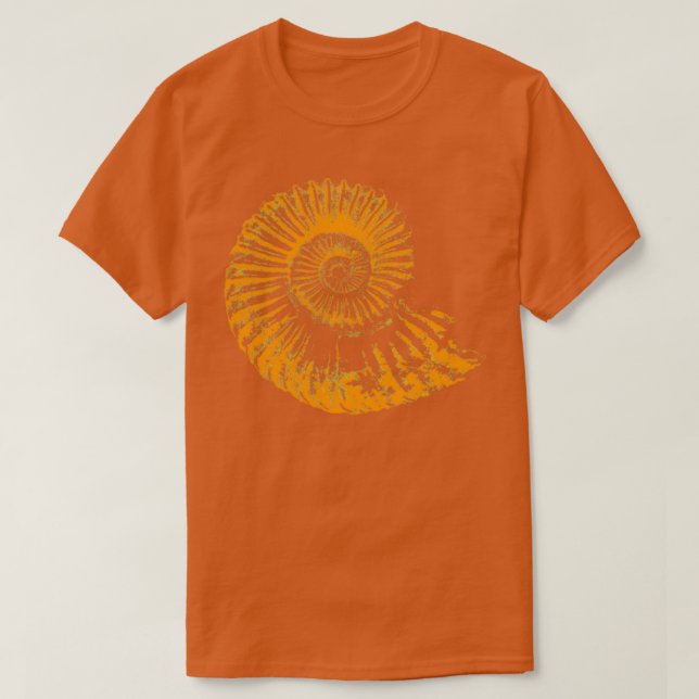Camiseta Paleontólogos ideia de presente Ammonite fóssil (Frente do Design)