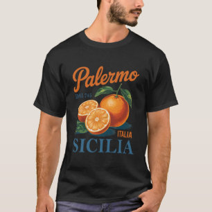 Camiseta Palermo Sicília Fruta Cítrica Vintage Sicília Itál